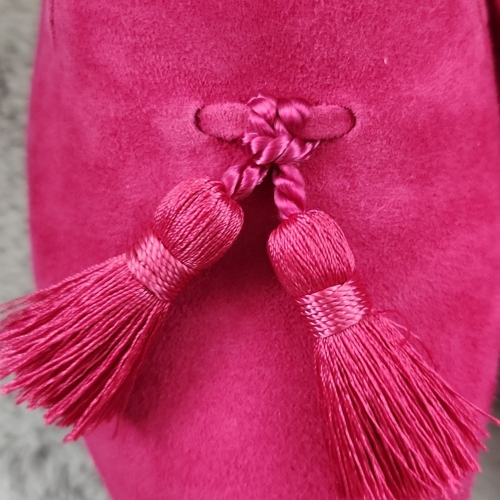 *NWT Talbots Black Everson Kiltie Pink Suede Tassel Loafers 5.5M - Picture 12 of 13